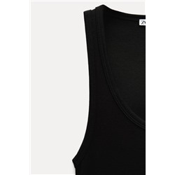 RIBBED COTTON TANK TOP