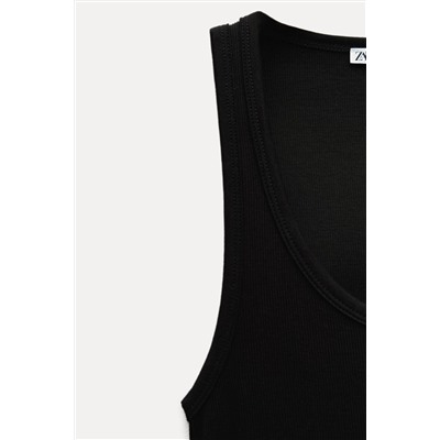 RIBBED COTTON TANK TOP