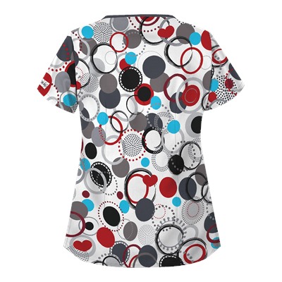 UA Round Up White Fashion Print Top