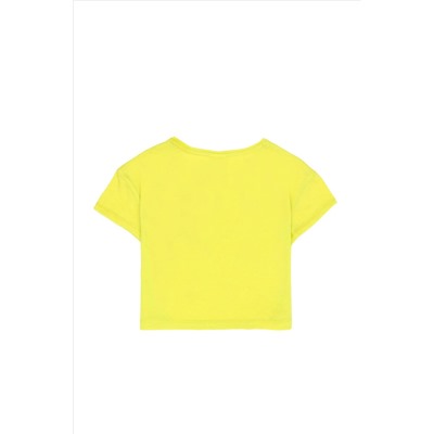 Kız Çocuk Neon Sarı Tişört