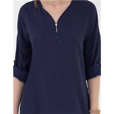 Lacivert Comfort Fit Uzun Kollu Gömlek