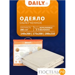 DAILY by T КАЛАХАРИ Одеяло 200х210,1пр.,хлопок-тик/вербл.шерсть/полиэф.вол