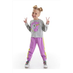 DenokidsUnicorn Lila Kız Çocuk Eşofman Takım