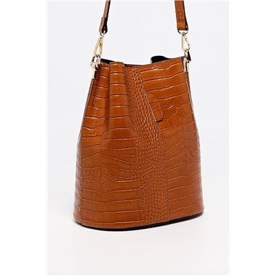 Bandolera de piel Bruna Camel