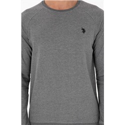 Erkek Antrasit Melanj Basic Sweatshirt