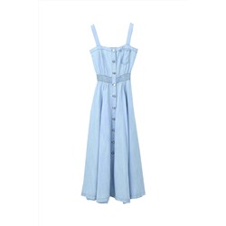 Vestido fluido vaquero Azul claro