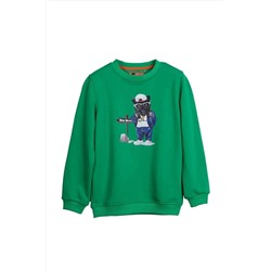 Bad Bear, Panther Crewneck Jr Çocuk Sweat 24.06.12.006 Green