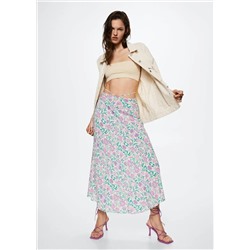 Falda fluida estampada -  Mujer | MANGO OUTLET Melilla
