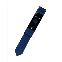 Mavi 3'lü Kravat Mendil Set