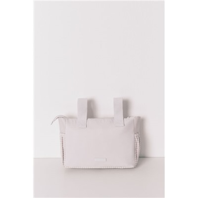 Neceser mediano "maternity" cuadros vichy gris