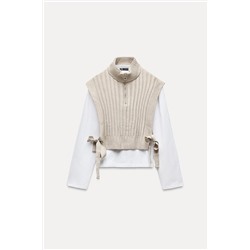 ZIP-UP GILET T-SHIRT