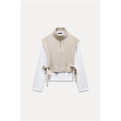 ZIP-UP GILET T-SHIRT