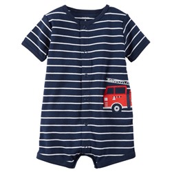 Snap-Up Cotton Romper