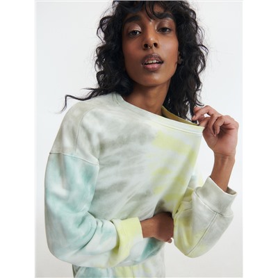 Sweatshirt in Batik-Optik