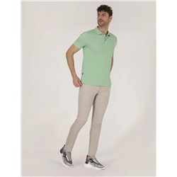 Açık Yeşil Regular Fit Polo Yaka Basic Tişört