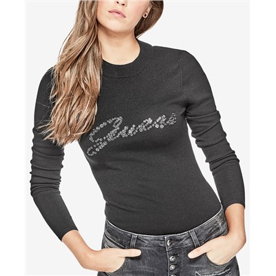 GUESS Holly Embellished Cutout Top