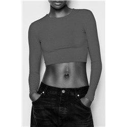 CROPPED POLYAMIDE T-SHIRT