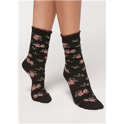 Socken in 3/4-Länge mit Rüschen