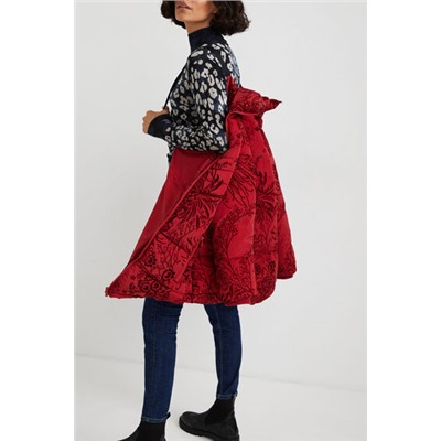 Chaqueta 3/4 acolchada flocado