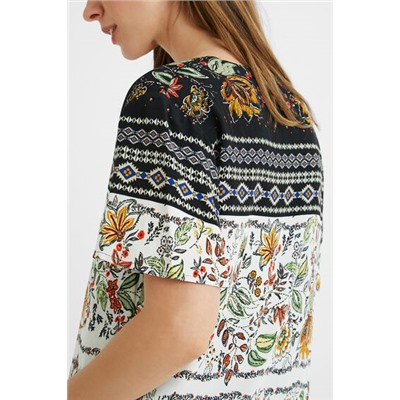 Vestido camisetero étnico