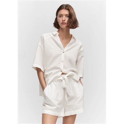 Camisa algodón lino