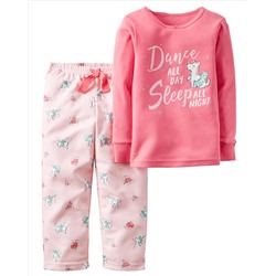 2-Piece Cotton & Fleece PJs