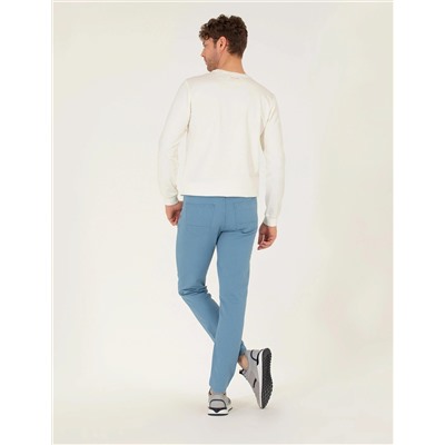 Koyu Mavi Slim Fit Kanvas Pantolon