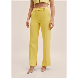 Pantalón recto tweed -  Mujer | MANGO OUTLET Melilla