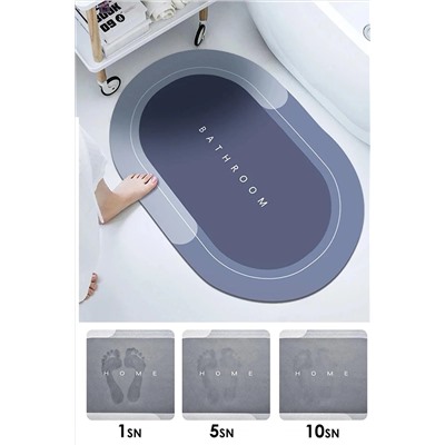 BabyLondy Sihirli Su Emici Banyo Paspası Kaymaz Tabanlı Abdest Paspası 3,5 Mm 40x60 FCSSHP76417291