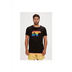 Bad Bear, Gleen Erkek Siyah Yuvarlak Yaka Tişört