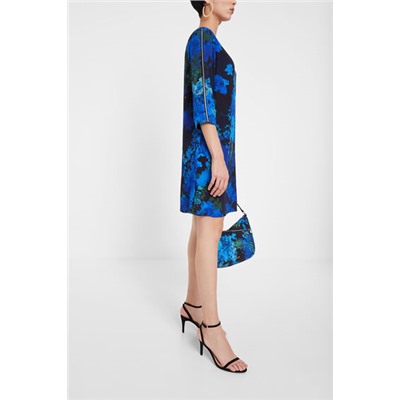 Vestido recto camuflaje floral