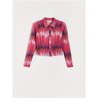 Bluse, gemustert