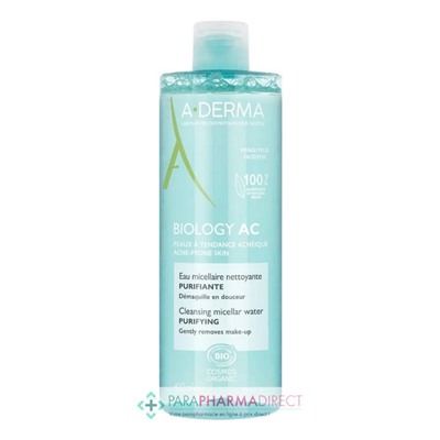 A-Derma Biology AC Eau Micellaire Nettoyante Purifiante BIO 400ml