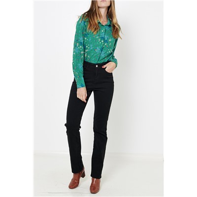 Pantalón recto Negro