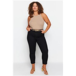 Trendyol Curve Solmayan Siyah Yüksek Bel Esnek Skinny Jeans TBBSS23AR00015