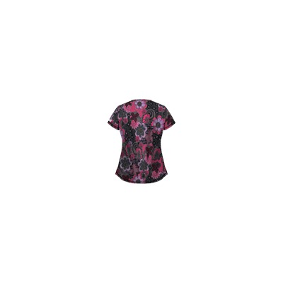 UA Peace And Prosperity Fuchsia Print Scrub Top