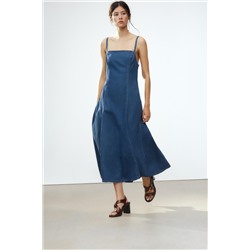 DENIM TRF MIDI DRESS