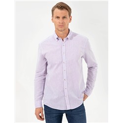 Lila Regular Fit Uzun Kollu Gömlek