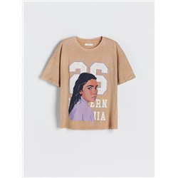 Baumwoll-T-Shirt mit Print