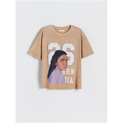 Baumwoll-T-Shirt mit Print