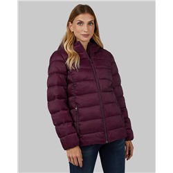 WOMEN'S LIGHTWEIGHT POLY-FILL PACKABLE HOODED JACKET