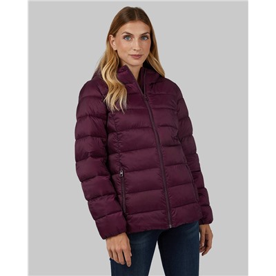 WOMEN'S LIGHTWEIGHT POLY-FILL PACKABLE HOODED JACKET