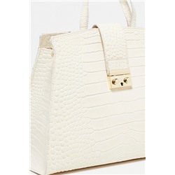 Bolso de piel Flavie Beige