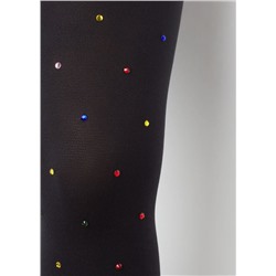 Strumpfhose mit mehrfarbigem Strass für Mädchen
