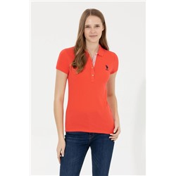 Kadın Kırmızı Basic Polo Yaka Tişört