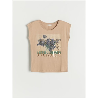 Baumwoll-T-Shirt mit Print