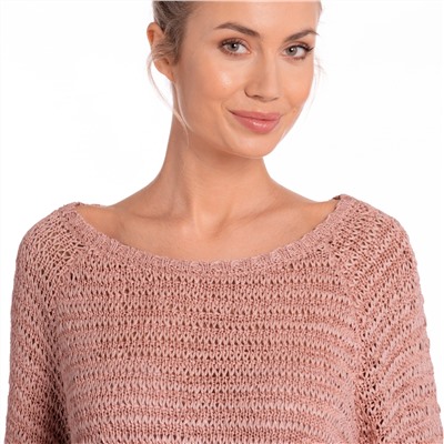 Damen Strickpullover mit Lochstruktur