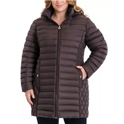 MICHAEL Michael Kors Plus Size Hooded Packable Puffer Coat, Created for Macy's