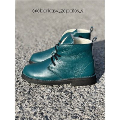 Ab.Zapatos 4619/2 Petrol+PELLE 17-04