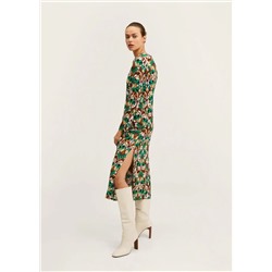 Vestido estampado abertura  -  Mujer | MANGO OUTLET España